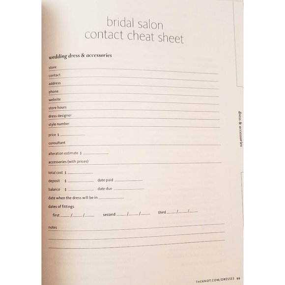 The Knot Ultimate Wedding Planner [Revised Edition]: Worksheets - Picture 4 of 7